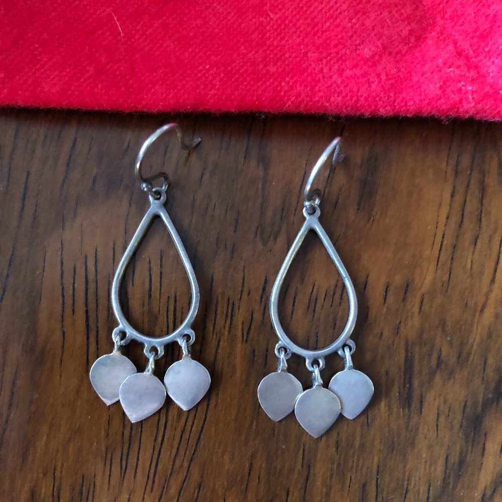 Me&Ro lotus drop earrings- sterling silver
